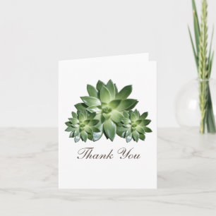 Remerciements Carte de remerciement de mariage simple succulent