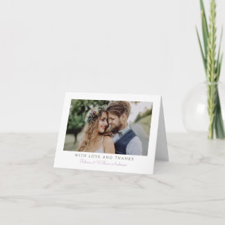 Remerciements Carte de remerciement de mariage Sweet Simplicity