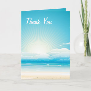 Remerciements Carte de remerciement de mariage Tropical Beach