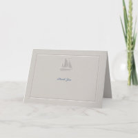 Carte de remerciement de mariage Tux de voilier na
