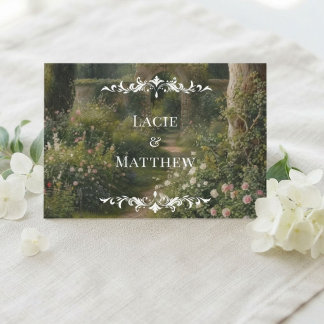 Remerciements Carte de remerciement de mariage vintage paysage l