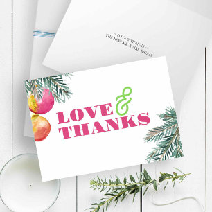 Remerciements Carte de remerciement de Noël à l'aquarelle modern
