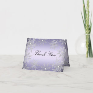 Remerciements Carte de remerciement de Noël en cristal de neige