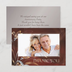 Remerciements Carte de remerciement de photo d'anniversaire de m