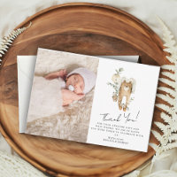 Carte de remerciement de photo de Baby Shower Cute