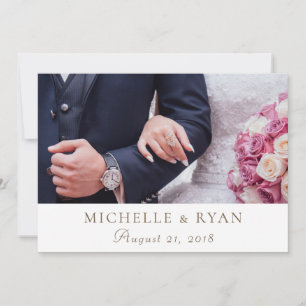 Remerciements Carte de remerciement de photo de mariage