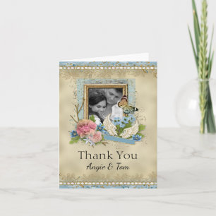 Remerciements Carte de remerciement de photo de mariage