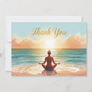 Remerciements Carte de remerciement de position de yoga
