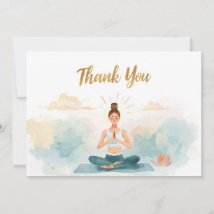 Remerciements Carte de remerciement de position de yoga