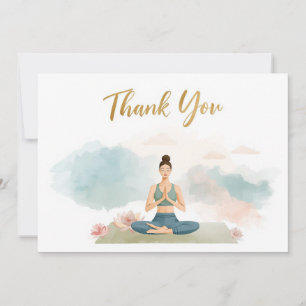 Remerciements Carte de remerciement de position de yoga