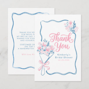 Remerciements Carte de remerciement de shower de mariage Fresh O