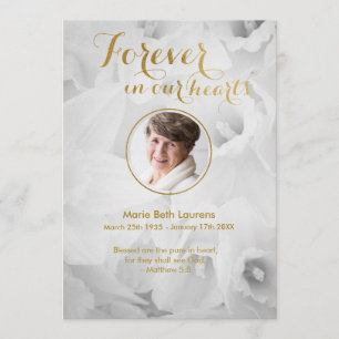 Remerciements Carte de remerciement de sympathie Daffodils Gold 