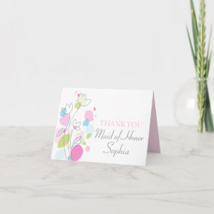 Remerciements Carte de remerciement de témoin de mariage à motif