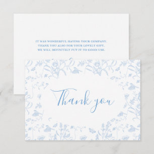 Remerciements Carte de remerciement de toile florale pour douche
