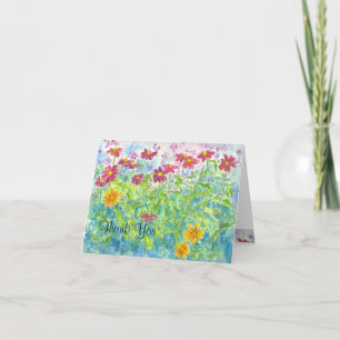 Remerciements Carte de remerciement de Zinnia Watercolor