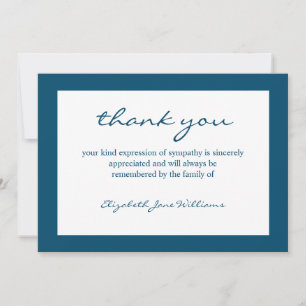 Remerciements Carte de Remerciement Décès Condoléances Bordure B