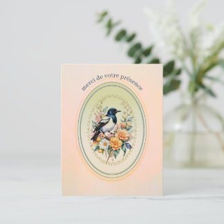 Remerciements carte de remerciement ' douceur d'été '