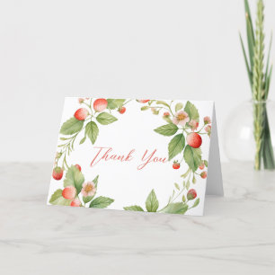 Remerciements Carte de remerciement Douche aux fraises douce com