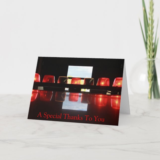 Remerciements Carte de remerciement du pompier (Devant)