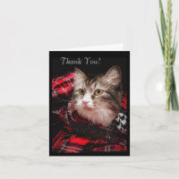 Carte de remerciement d'un Amoureux des chats