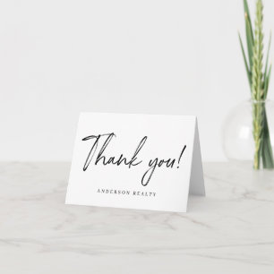 Remerciements Carte de Remerciement Élégante et Minimaliste pour