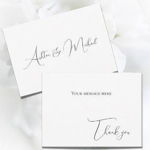 Remerciements Carte de remerciement élégante et moderne à plat