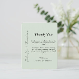Remerciements Carte de remerciement élégante Eucalyptus
