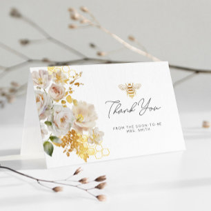Remerciements Carte de remerciement élégante fleur sauvage desti