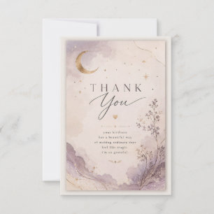 Remerciements Carte de remerciement élégante lilas