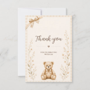 Remerciements Carte de remerciement élégante pour baby shower av