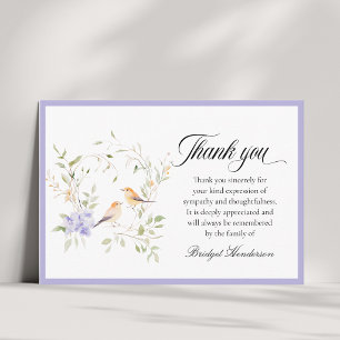 Remerciements Carte de remerciement élégante pour funérailles av