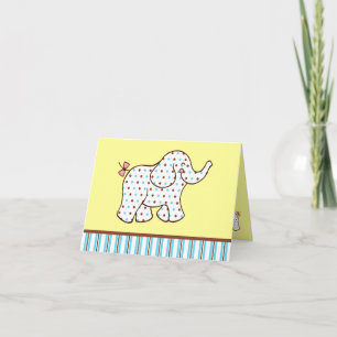 Remerciements Carte de remerciement Éléphant bébé
