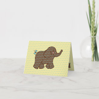 Remerciements Carte de remerciement éléphant bébé