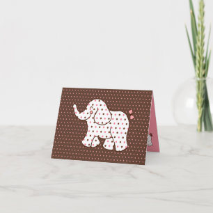 Remerciements Carte de remerciement Éléphant bébé