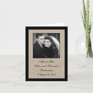 Remerciements Carte de Remerciement en Jute Simplement Parfaite