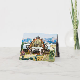 Remerciements Carte de remerciement Evergreen Summer Barn 10x13c