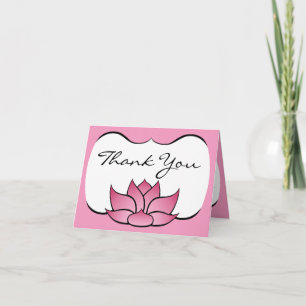 Remerciements Carte de remerciement exquise Lotus rose