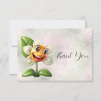 Remerciements Carte de remerciement Fleur Blanche
