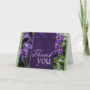 Remerciements Carte de remerciement fleur violette