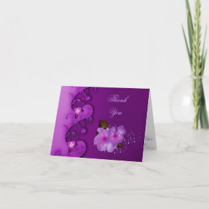 Remerciements Carte de remerciement fleurs lilas violettes