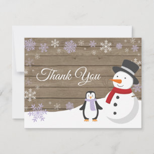 Remerciements carte de remerciement flocon de neige pour les fêt