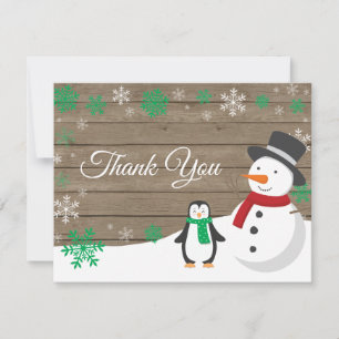 Remerciements Carte de remerciement flocon de neige pour les fêt