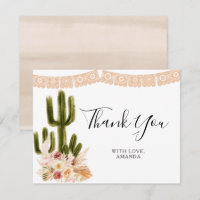 Carte de remerciement Floral Cactus Taco 'bout Lov