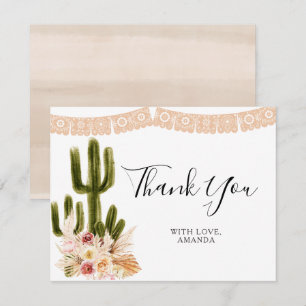 Remerciements Carte de remerciement Floral Cactus Taco 'bout Lov