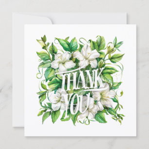 Remerciements Carte de remerciement florale