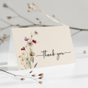 Remerciements Carte de remerciement florale Boho
