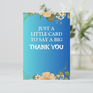 Remerciements Carte de remerciement florale élégante avec Me per