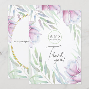 Remerciements Carte de remerciement florale élégante Magnolia