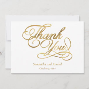 Remerciements Carte de remerciement formelle en calligraphie sur