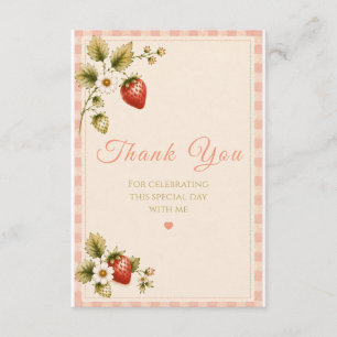 Remerciements Carte de remerciement fraise – Un anniversaire à l